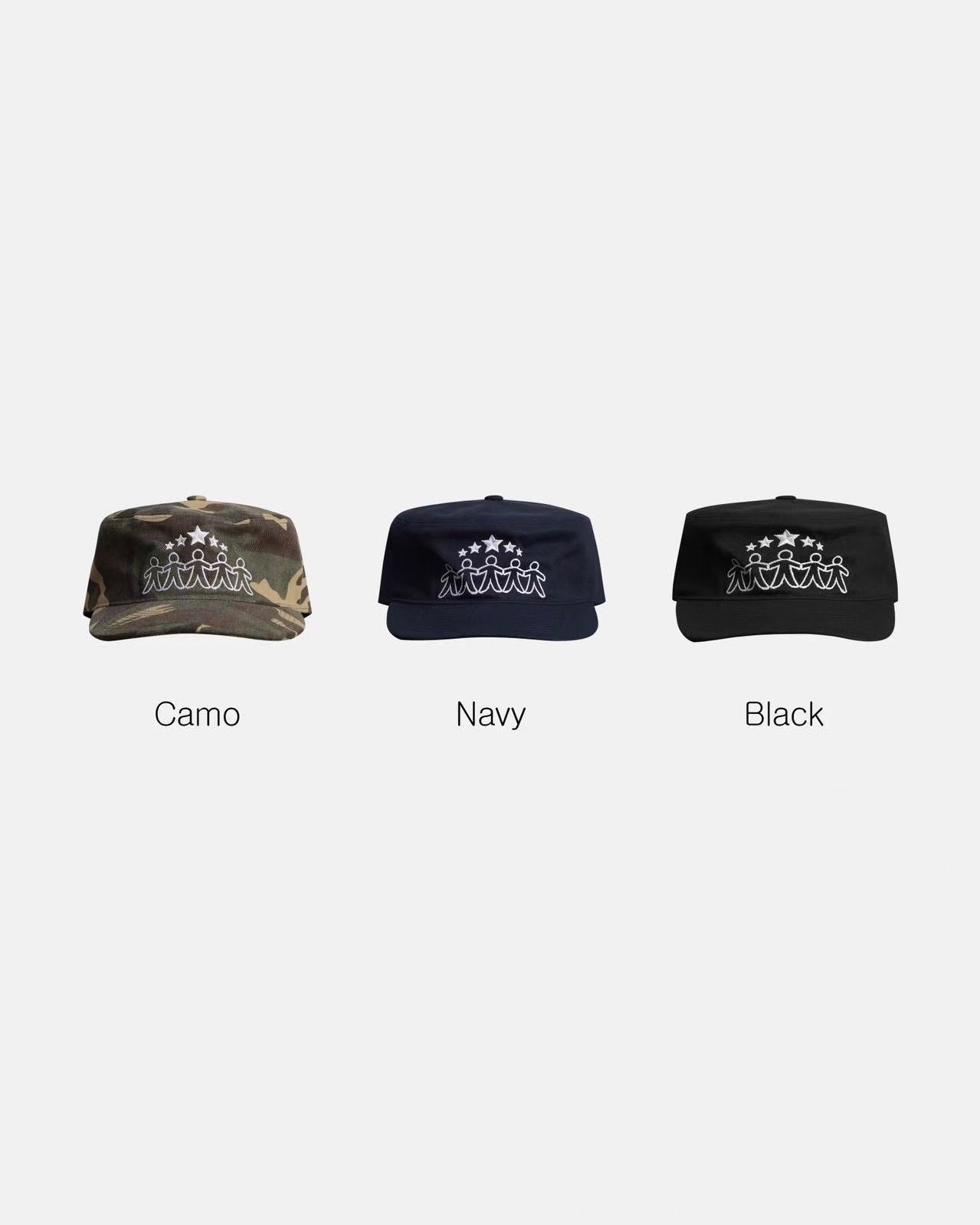 five star pillbox cap (camo)