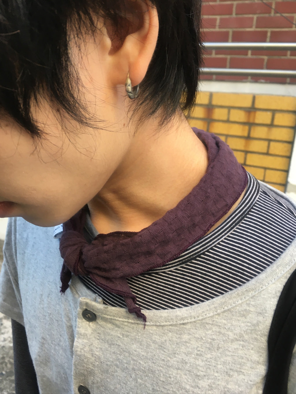 crinkle sheer scarf (purple)