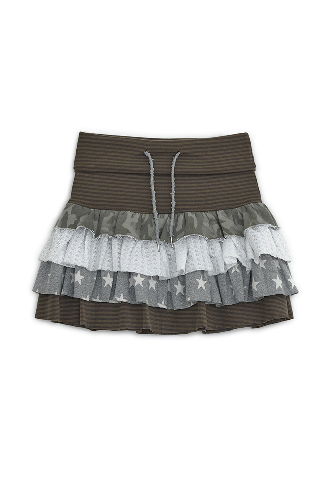 HUGYOURSKIN CANCAN LAYERED SKIRT (BROWN)