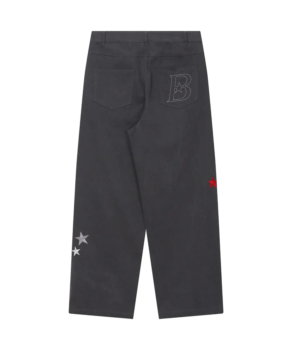 BAUF STAR SYMBOL PANTS (CHARCOAL)