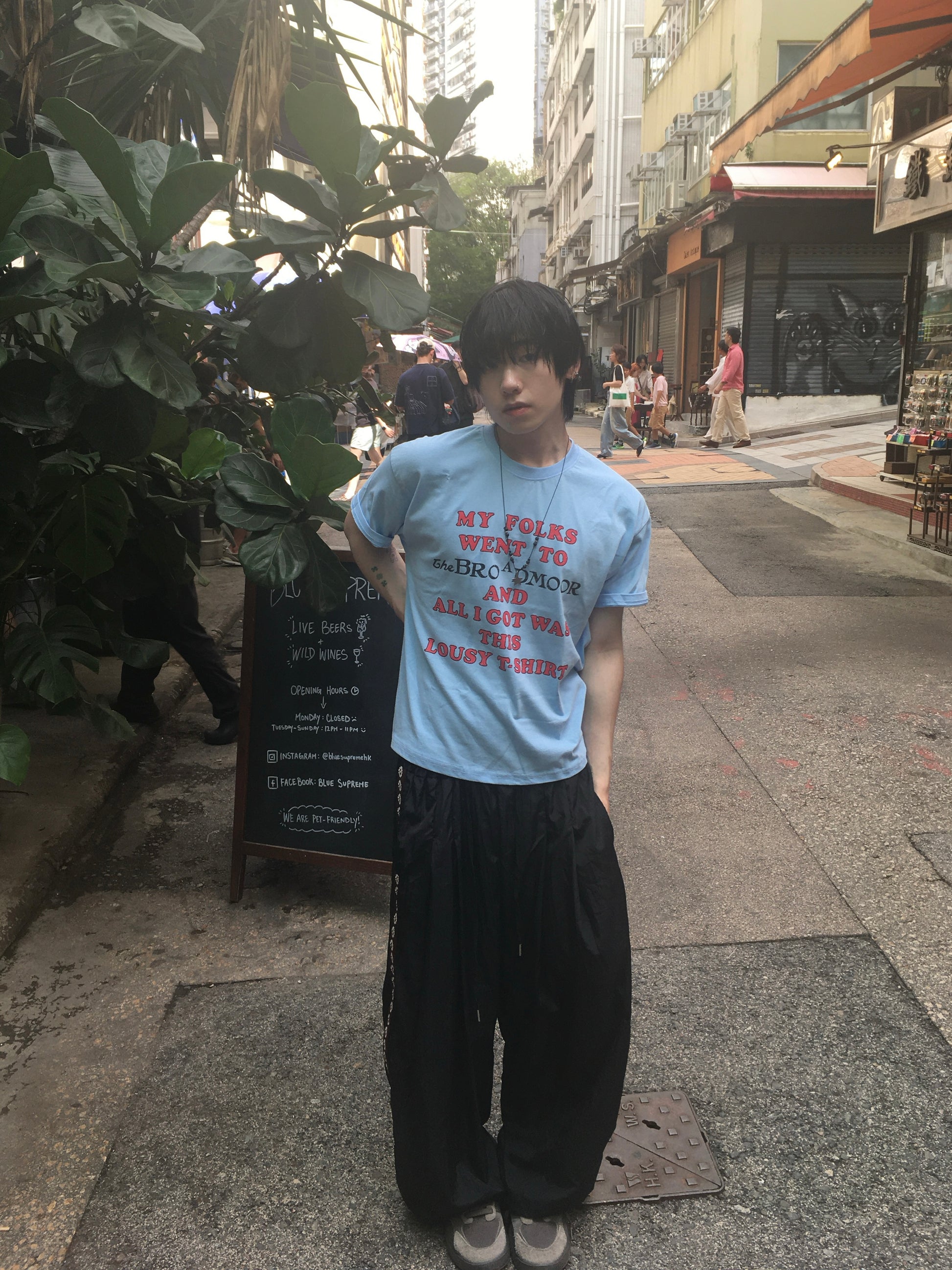 vintage lousy tee (sky blue)