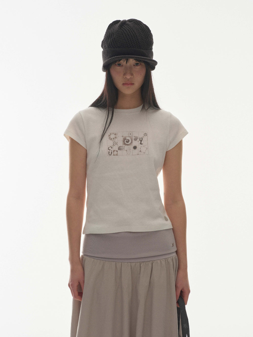 ✪【𝘱𝘳𝘦-𝘰𝘳𝘥𝘦𝘳】coyseio coy waffle t-shirt (2 color)