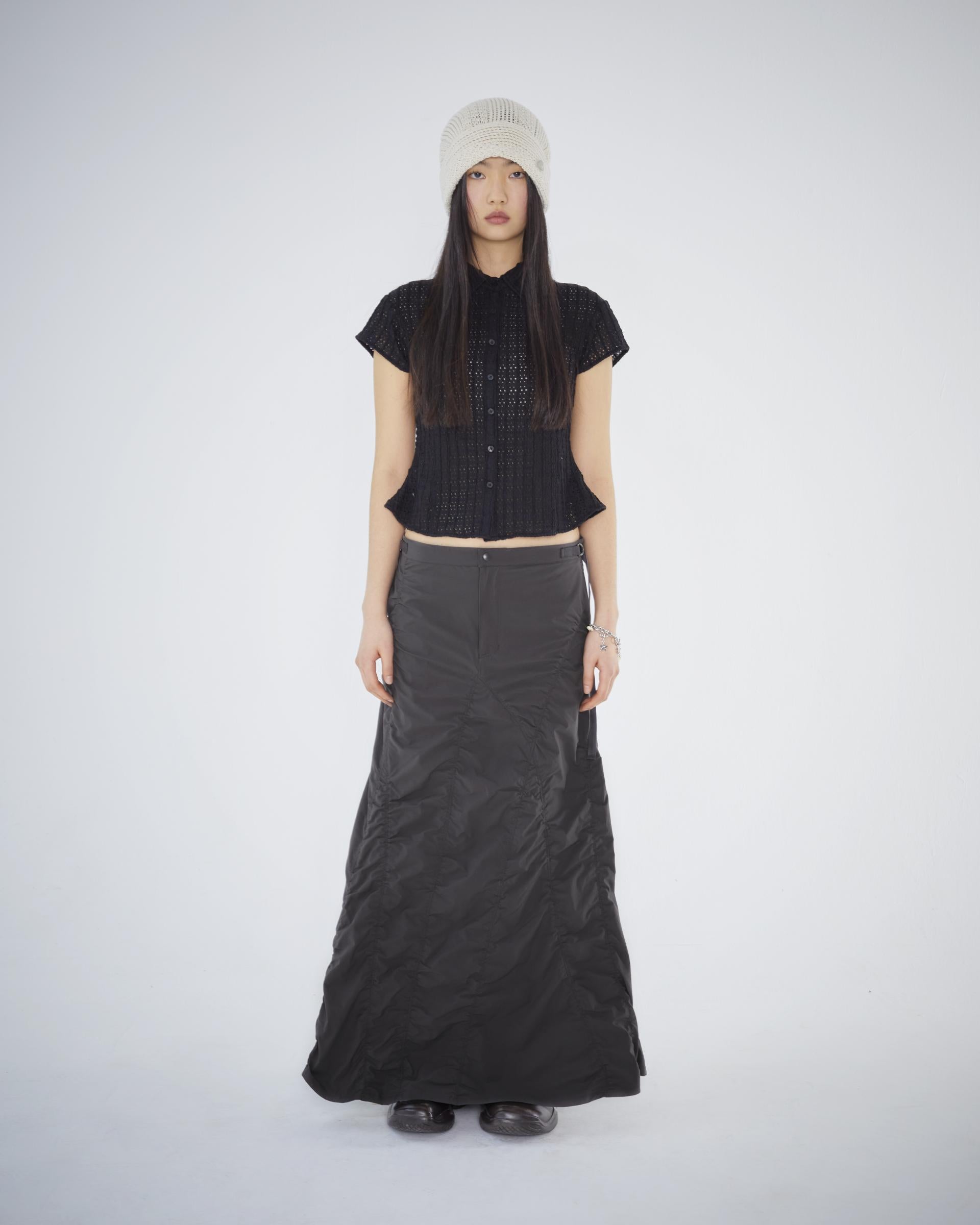 ✪【𝘱𝘳𝘦-𝘰𝘳𝘥𝘦𝘳】coyseio lace half shirts (black)