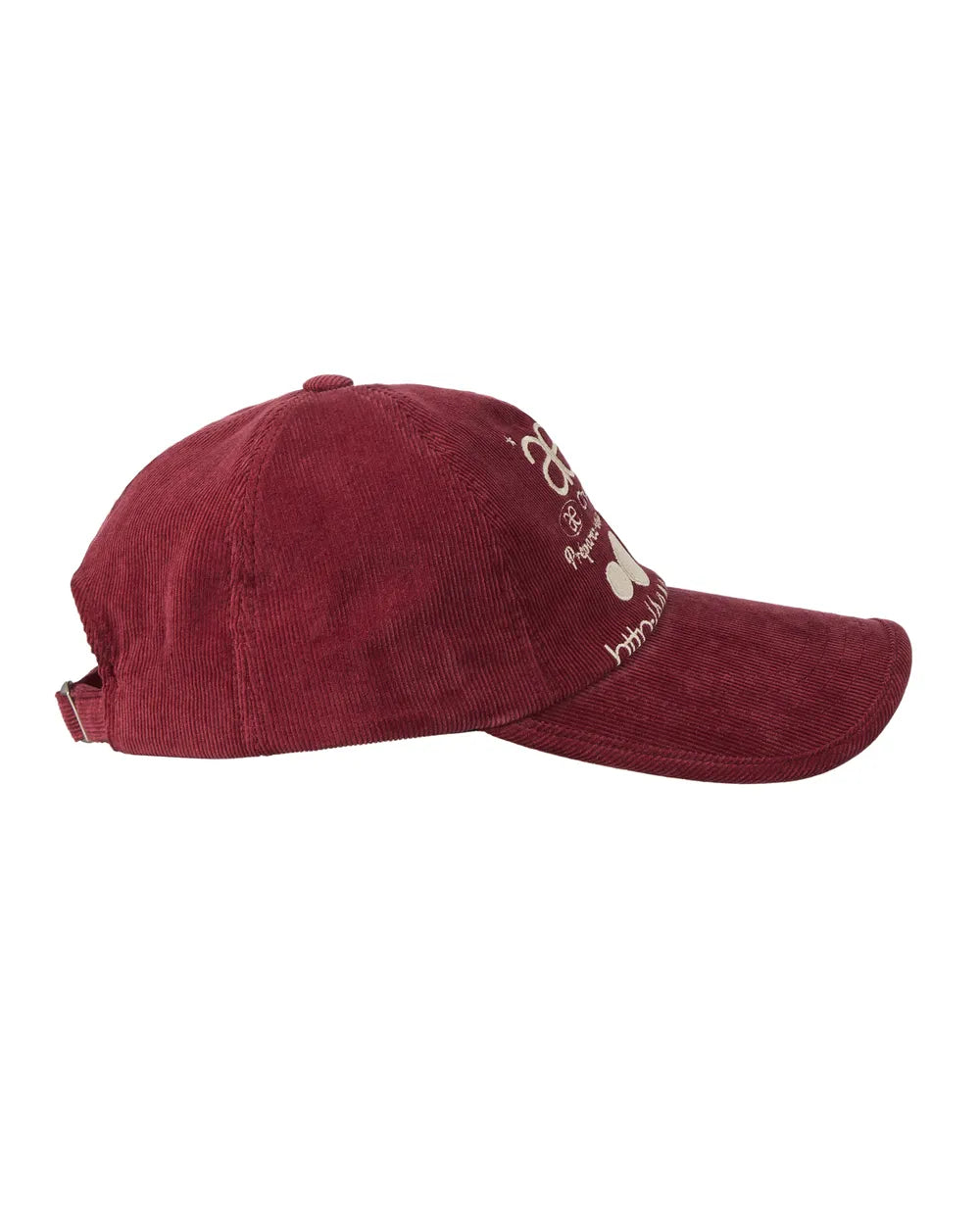 AEAE WEB LOGO CORDUROY CAP (BURGUNDY)