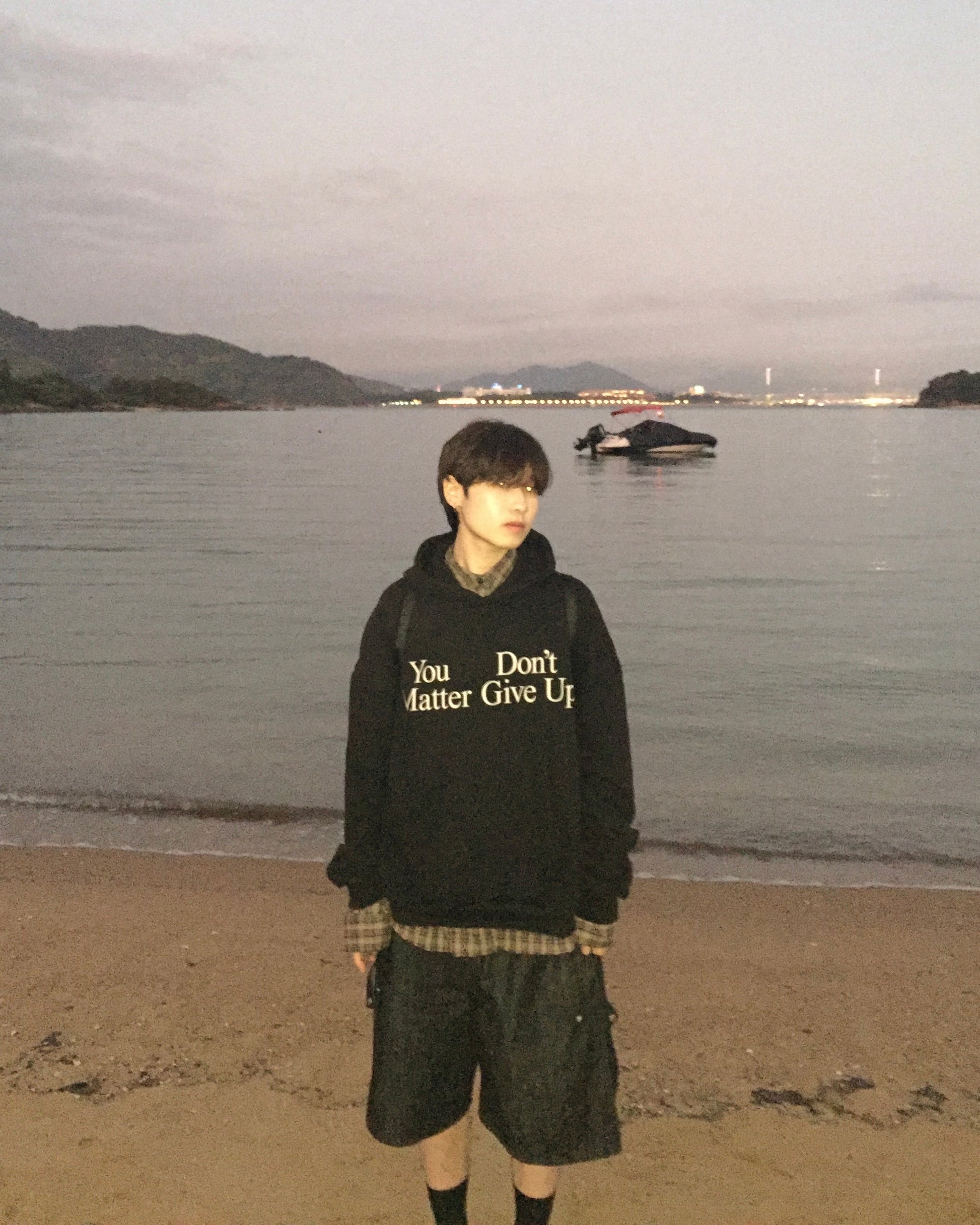 you don’t matter give up hoodie (black)