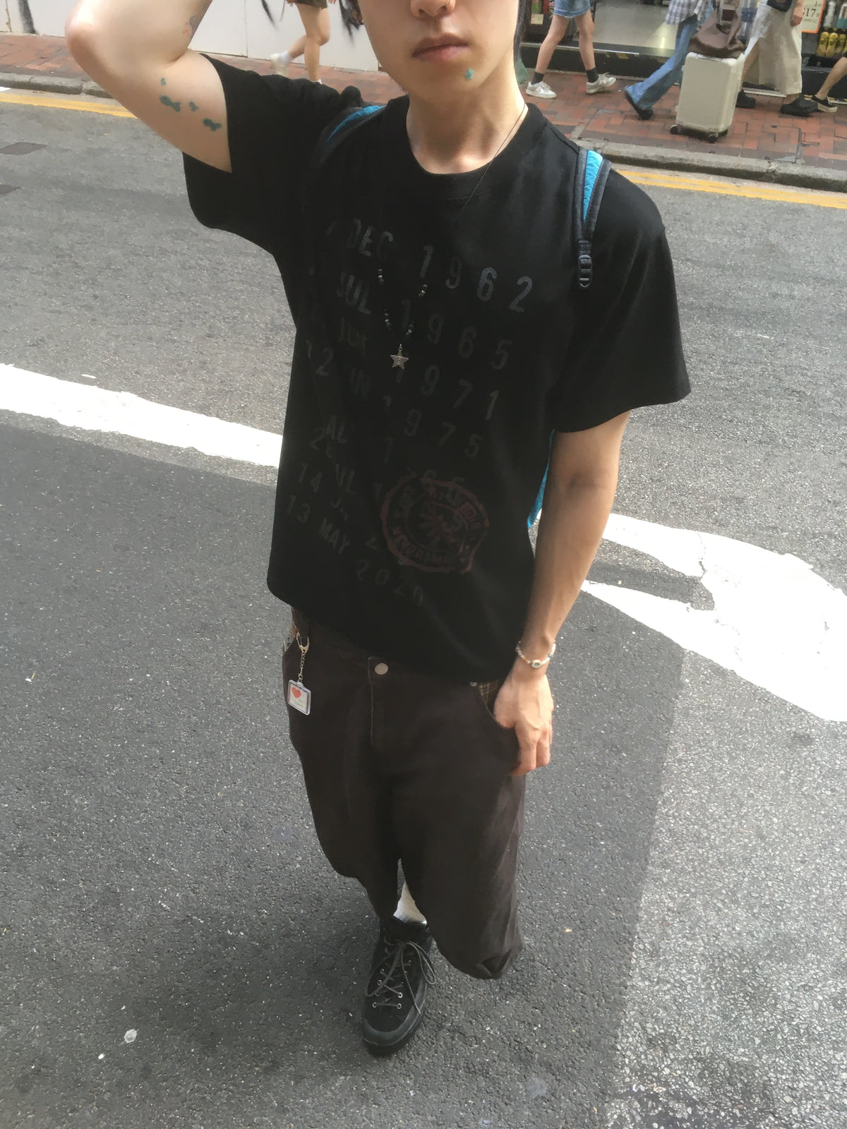 calendar print tee (black)