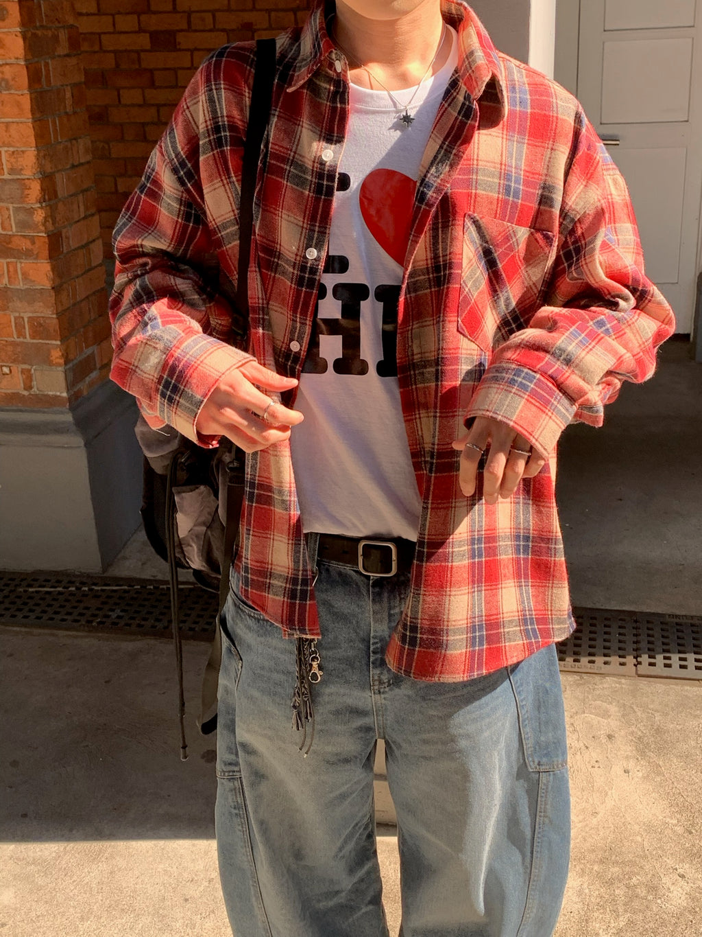 checked cotton shirt