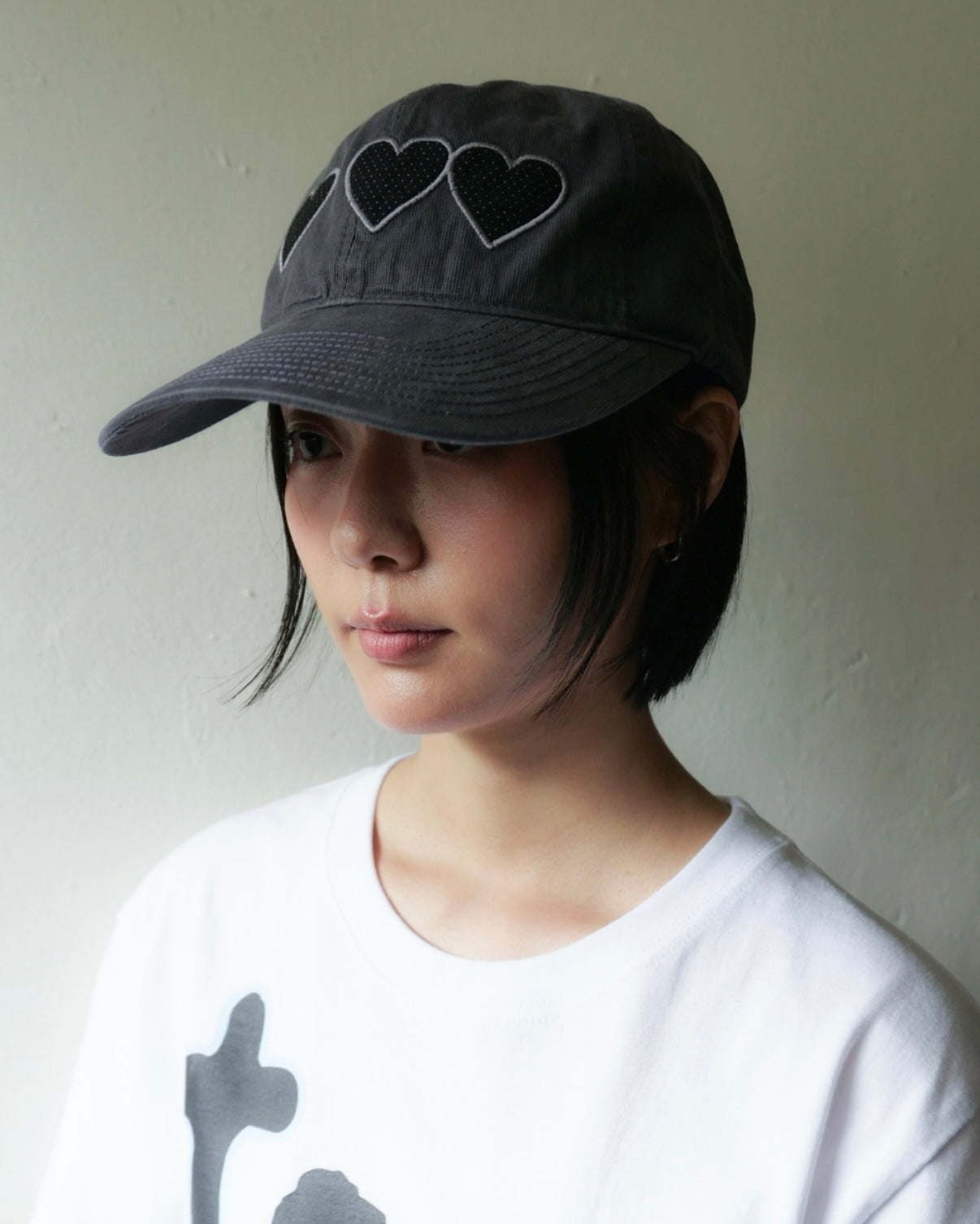 TCM HEART CAP (CHARCOAL)
