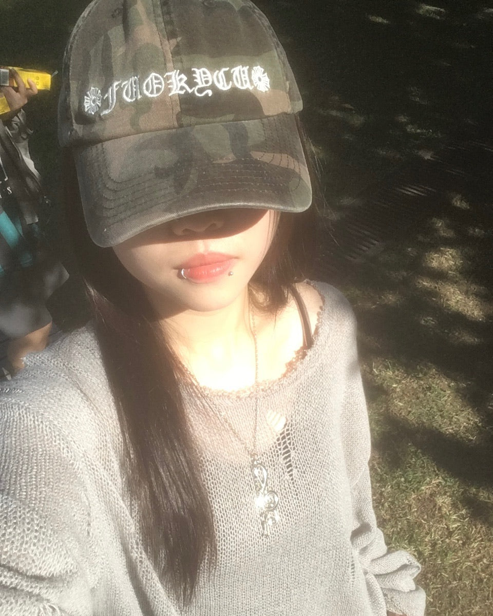 camo gothic cap