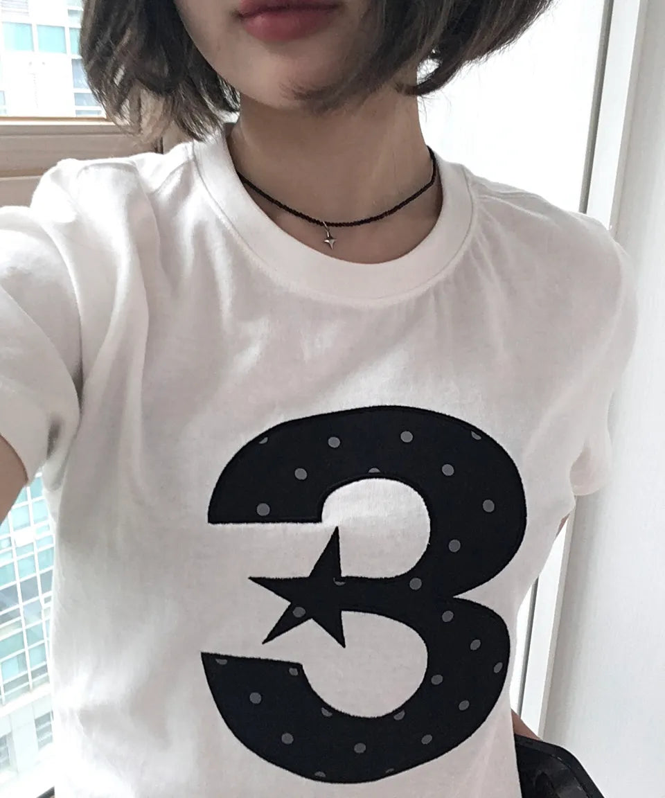 BAUF 3 LOGO DOT SLIM FIT T-SHIRT (white)