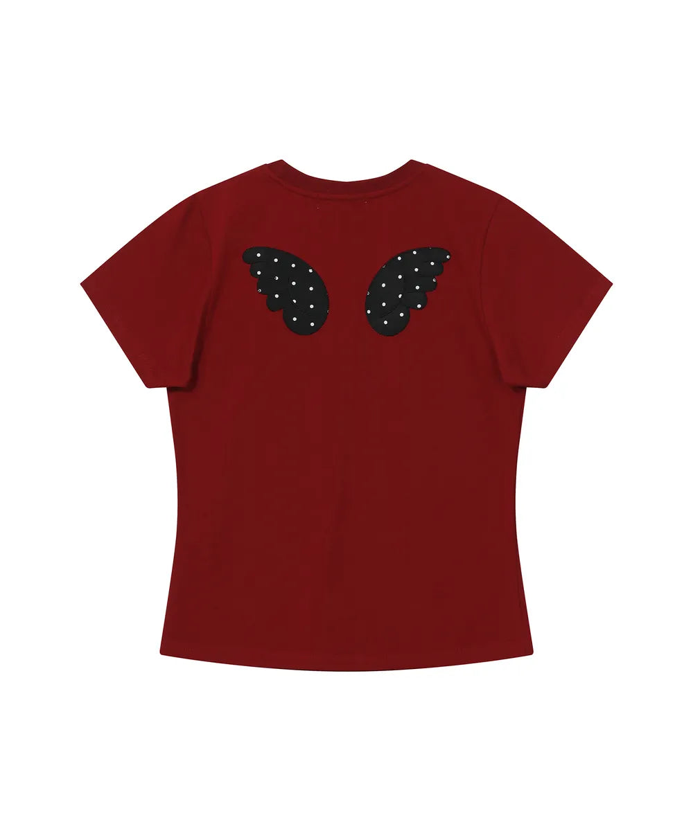 BAUF ANGEL WING SLIM FIT T-SHIRT (RED)