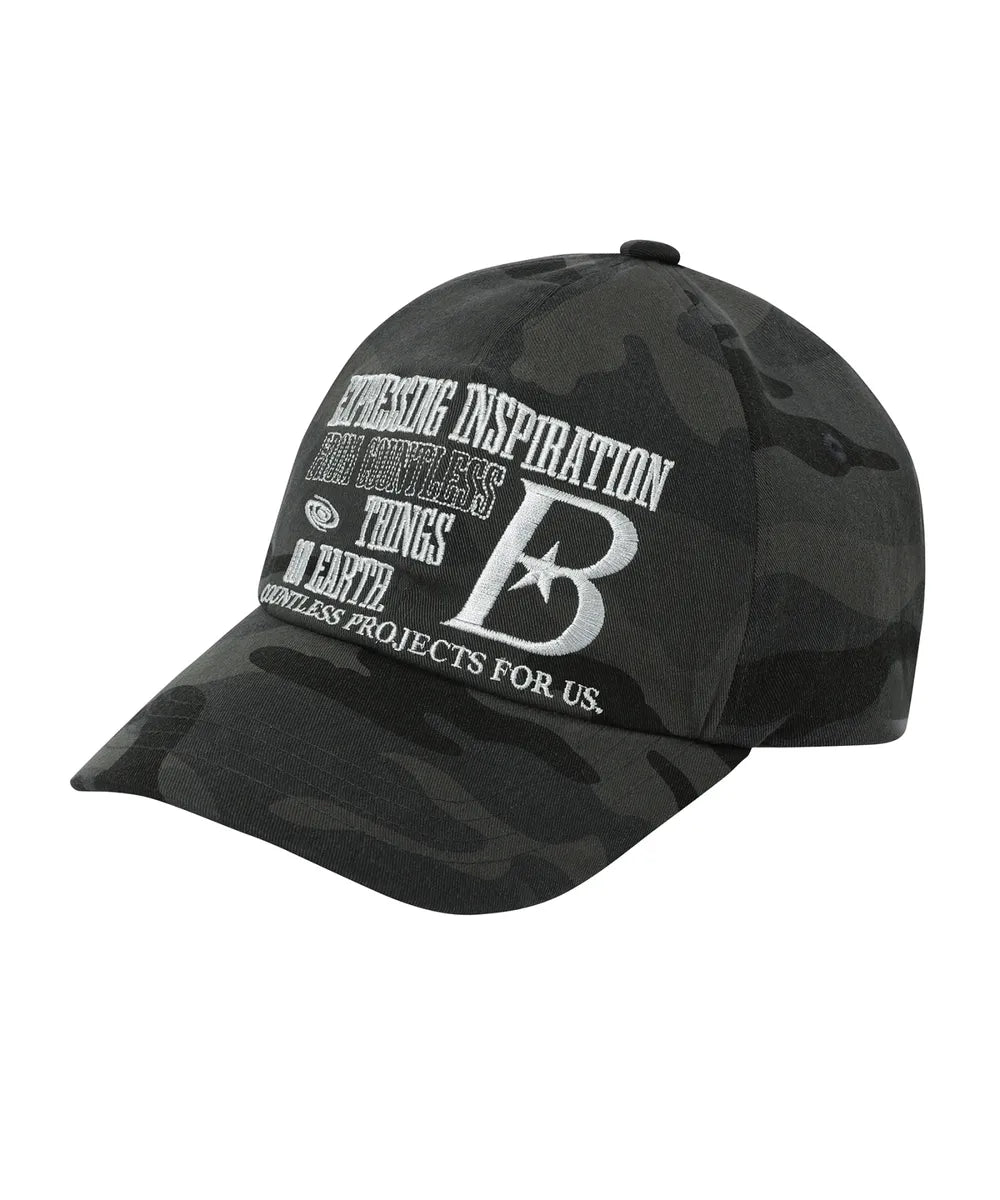 BAUF B LOGO ball cap (black camo)