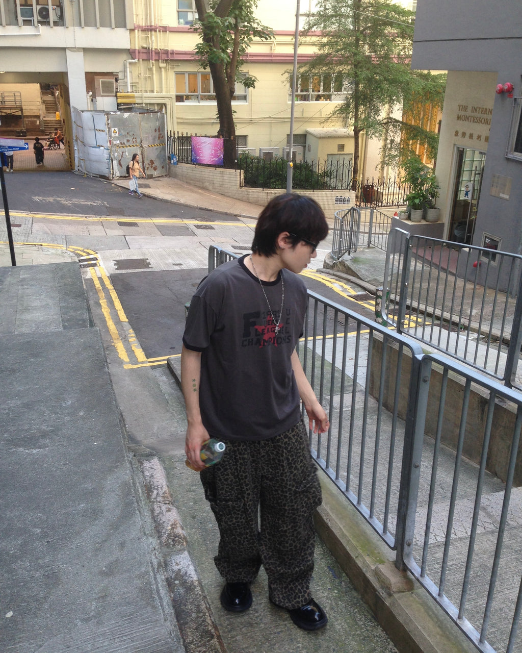 champion star ringer tee (charcoal)