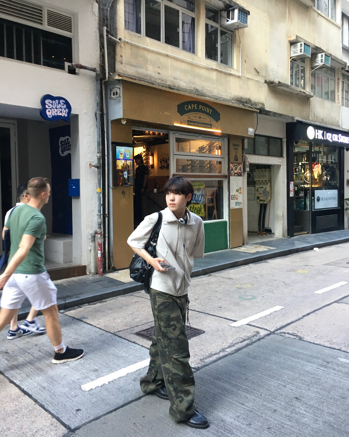 camo washed pants (khaki)