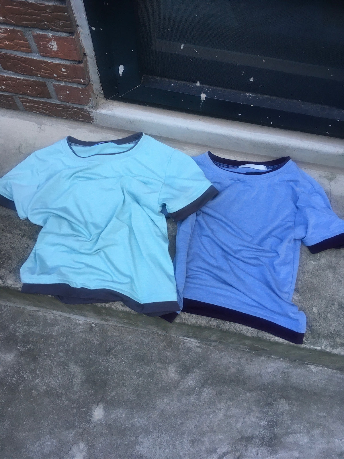 basic layer crop tee (purple)