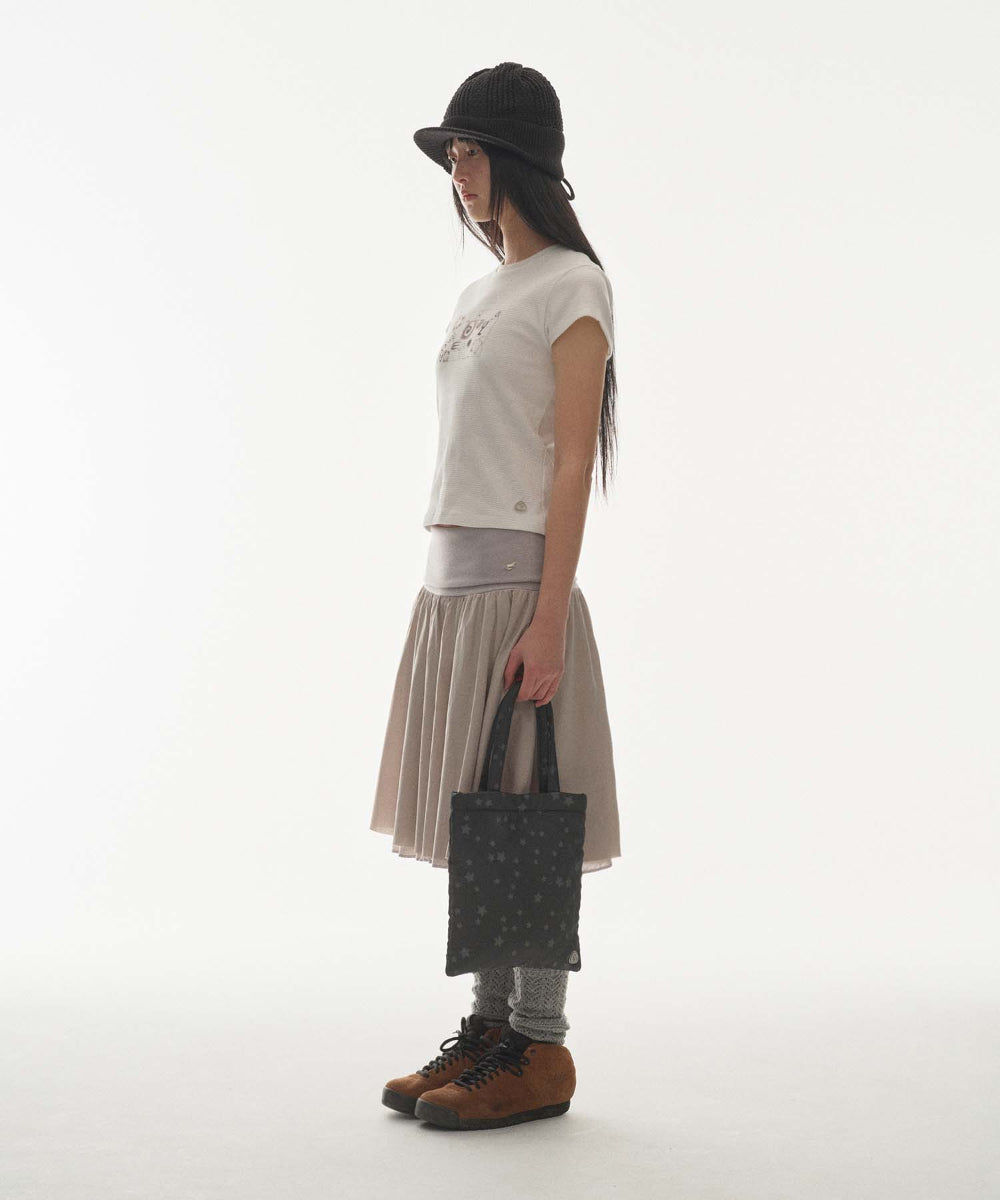 ✪【𝘱𝘳𝘦-𝘰𝘳𝘥𝘦𝘳】coyseio double shirring skirt (2 color)