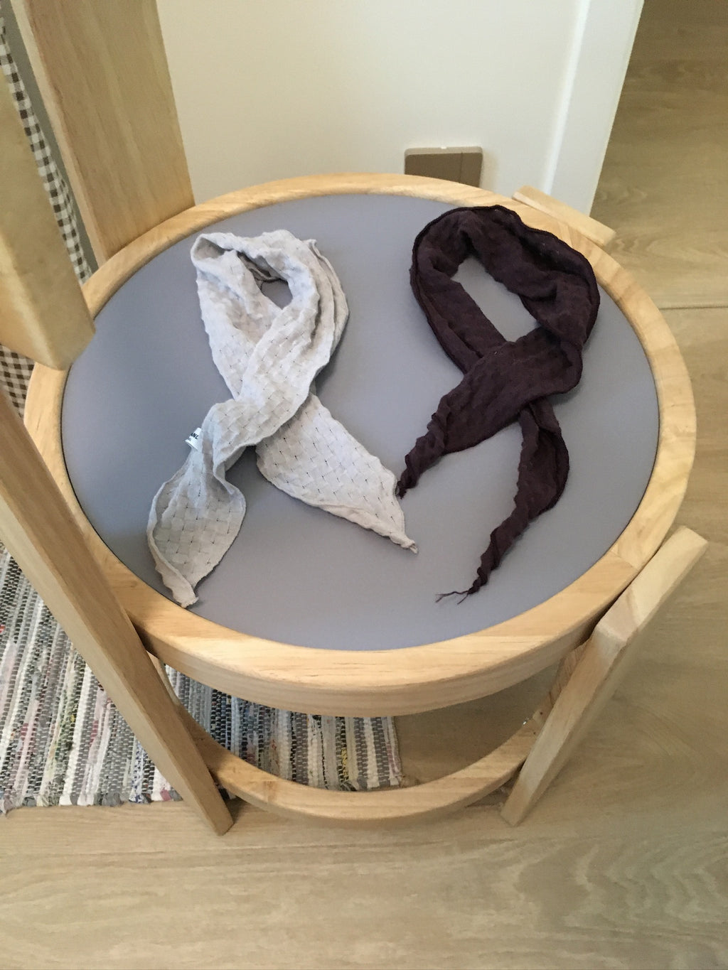 crinkle sheer scarf (purple)