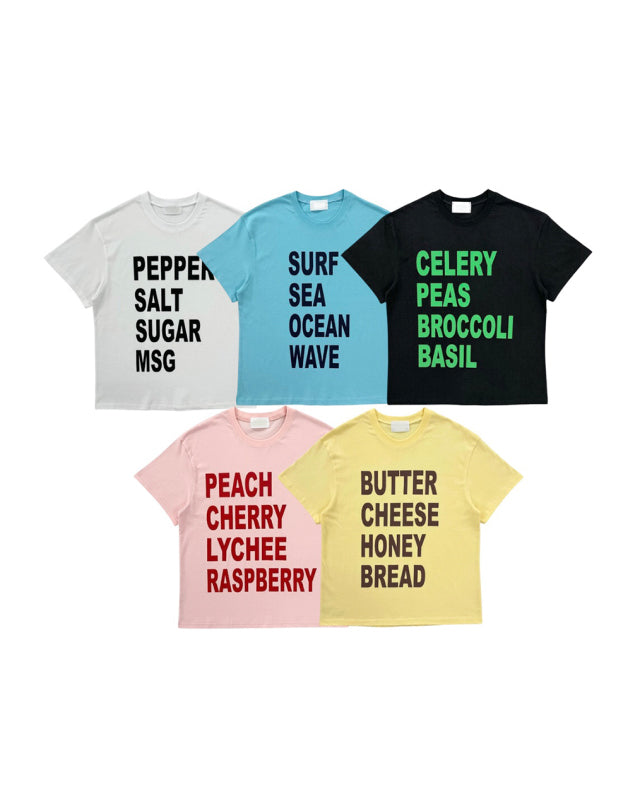 recipe letter tee (ocean)
