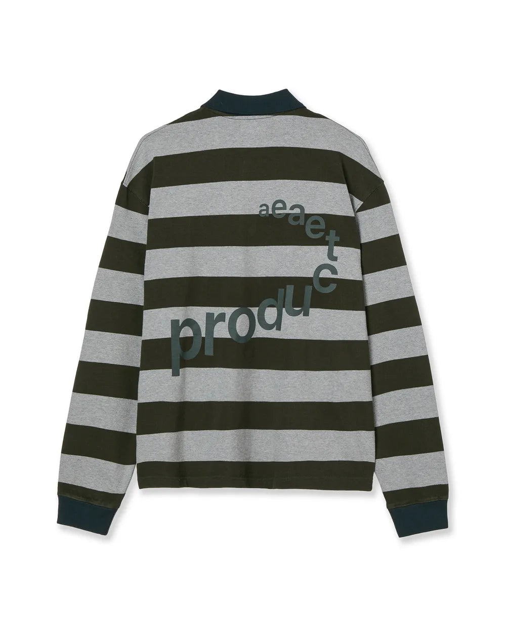 AEAE STRIPE RUGBY T-SHIRTS (KHAKI)