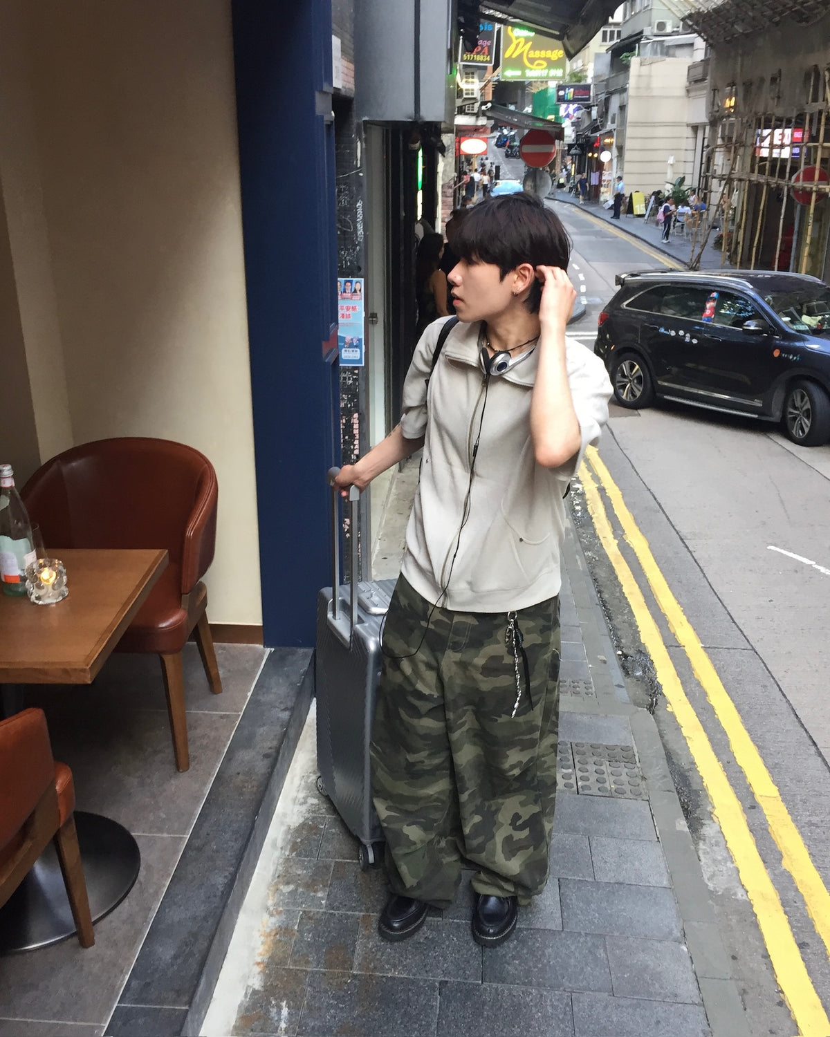 camo washed pants (khaki)