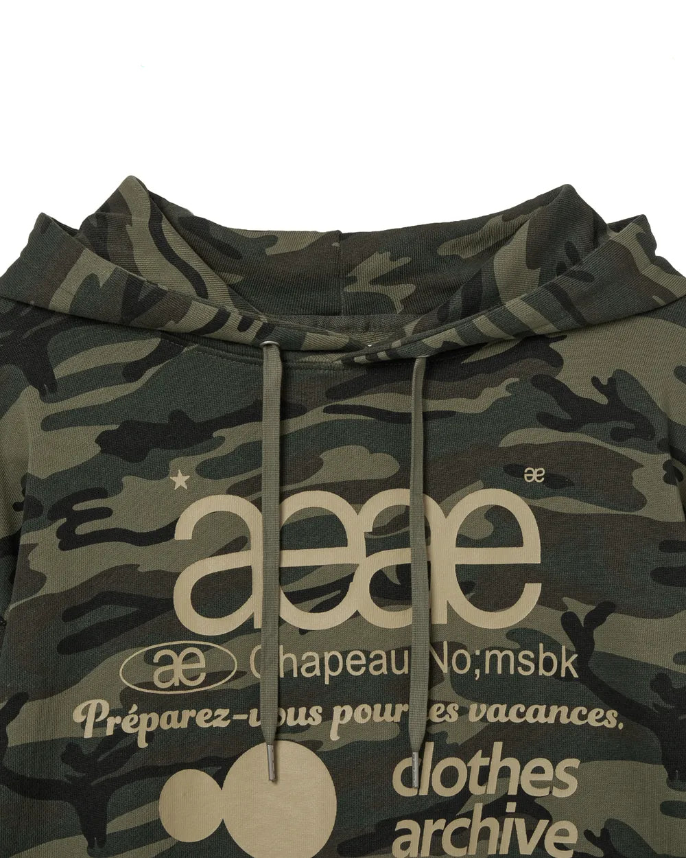 AEAE WEB LOGO LOOSED HOODIE (CAMO)