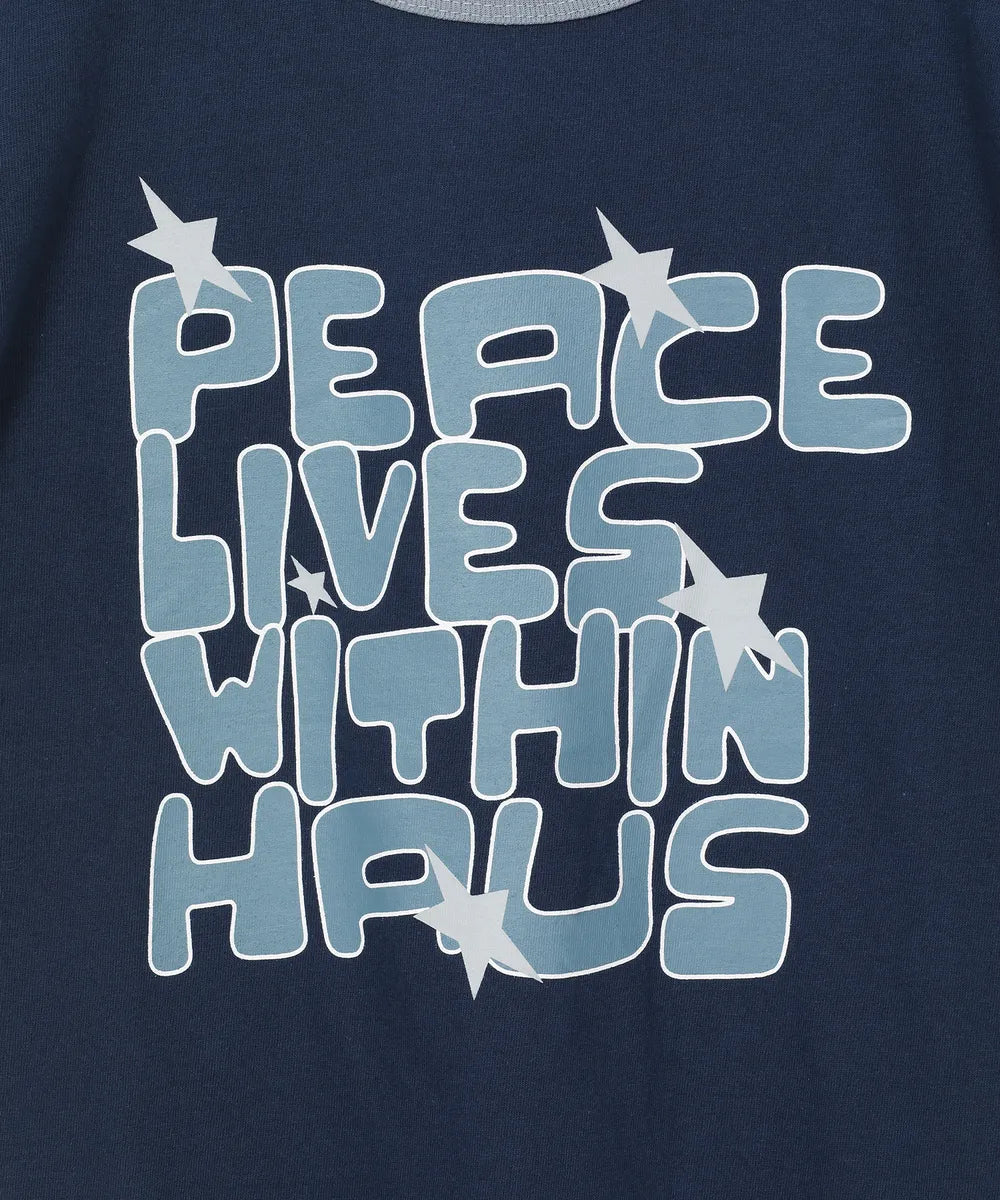 BAUF PEACE RINGER SLIM FIT T-SHIRT (NAVY)