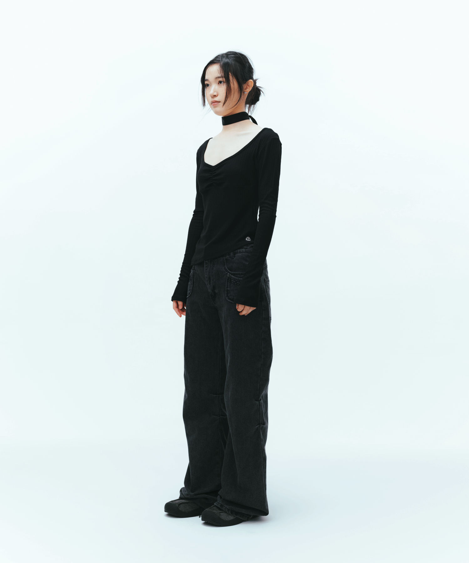 ✪【𝘱𝘳𝘦-𝘰𝘳𝘥𝘦𝘳】coyseio unbalance shirring top (2 color)