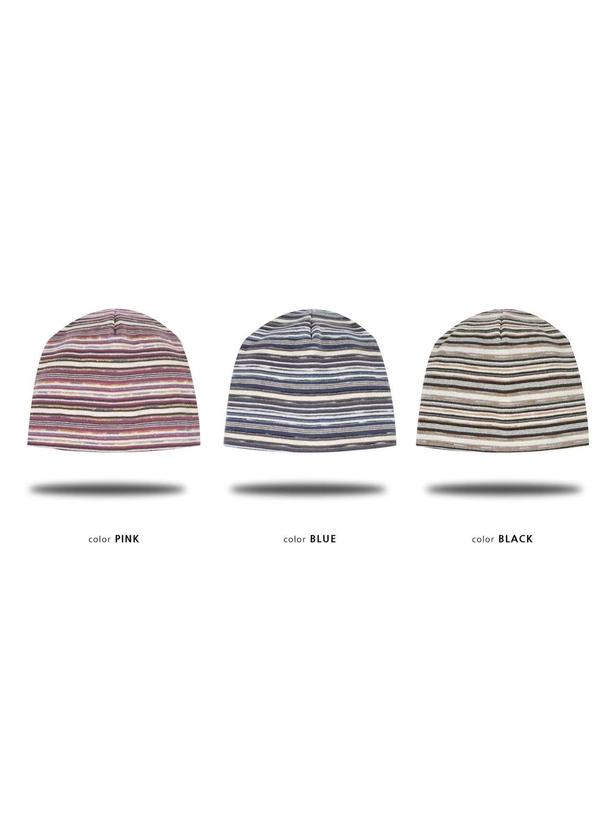 coco stripe beanie (black)