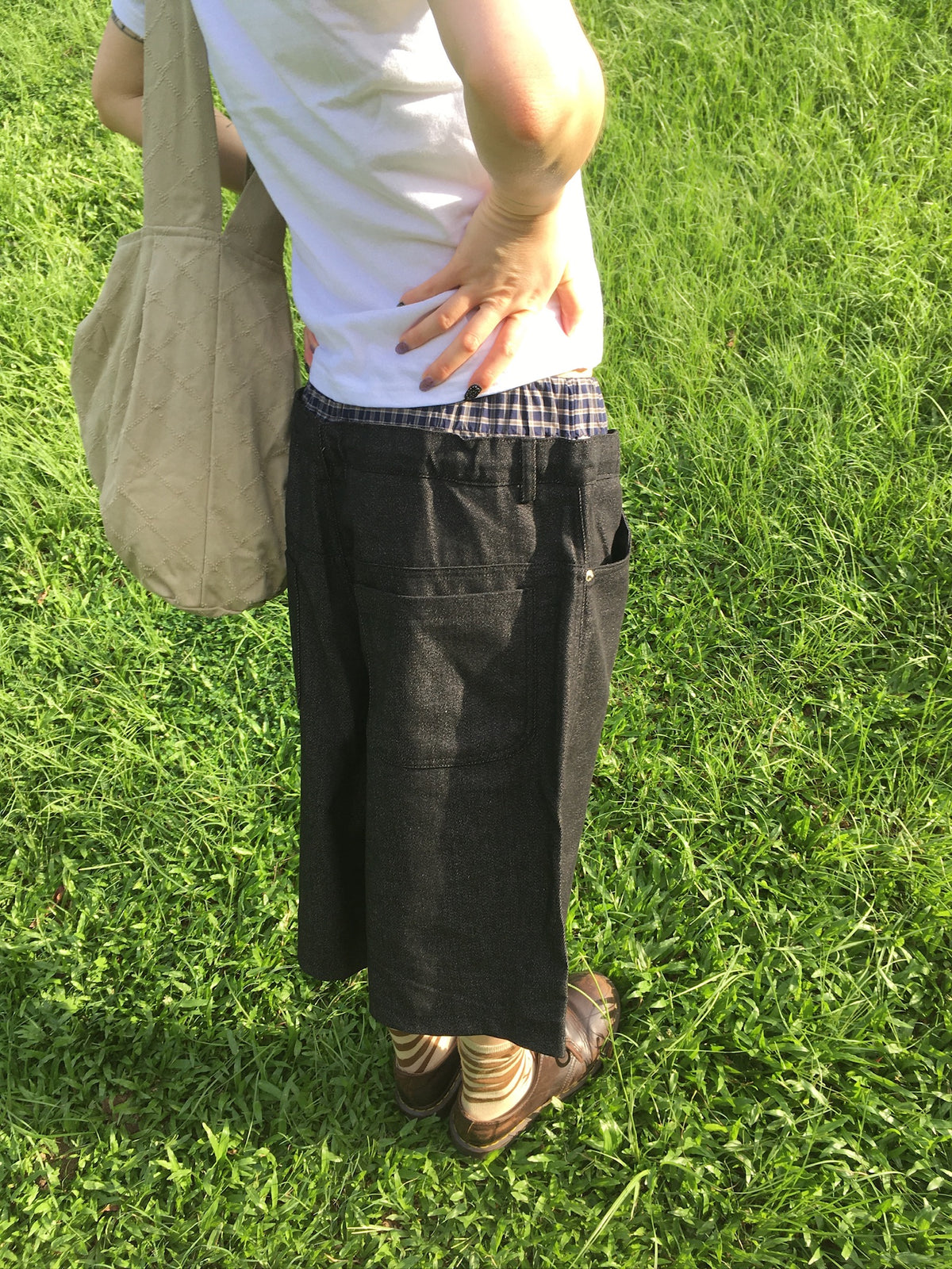 (★best) trunk layered half pants (black)