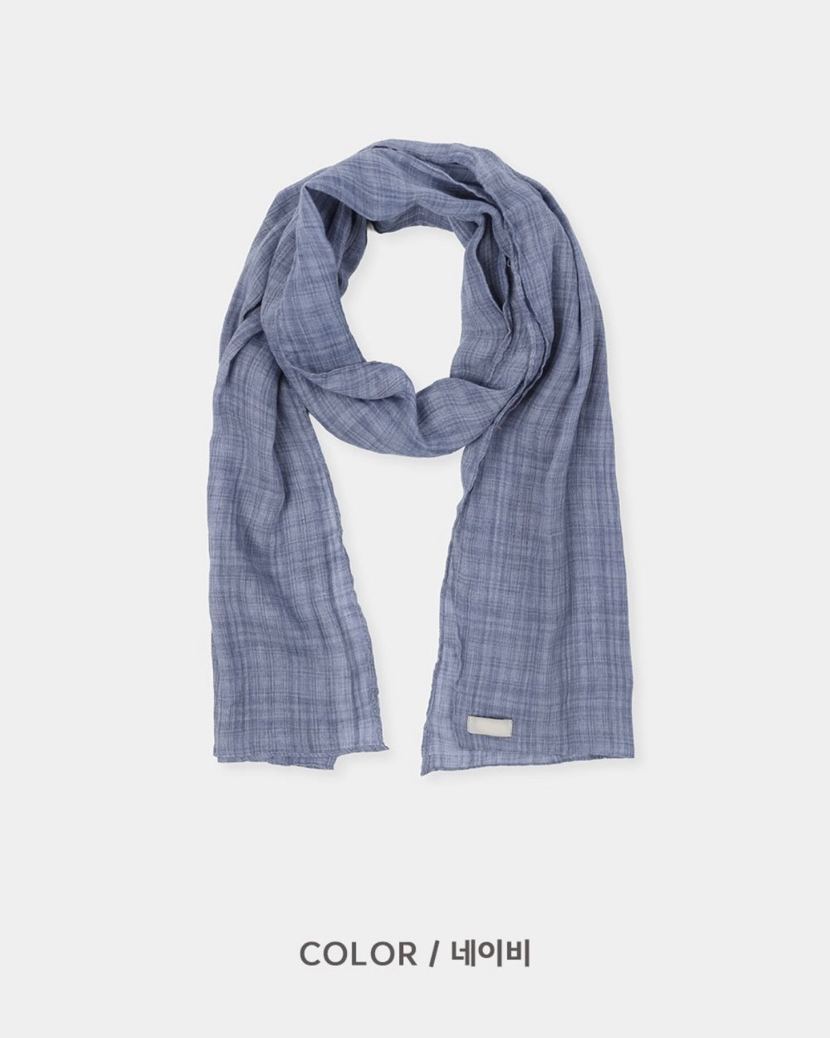 mist check scarf (charcoal)