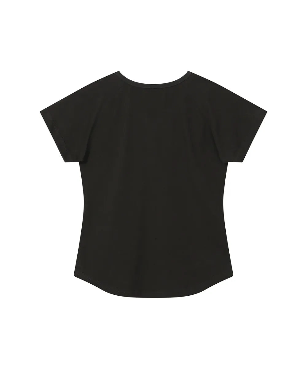 BAUF 3 BUTTON ANGEL SLIM FIT T-SHIRT (CHARCOAL)