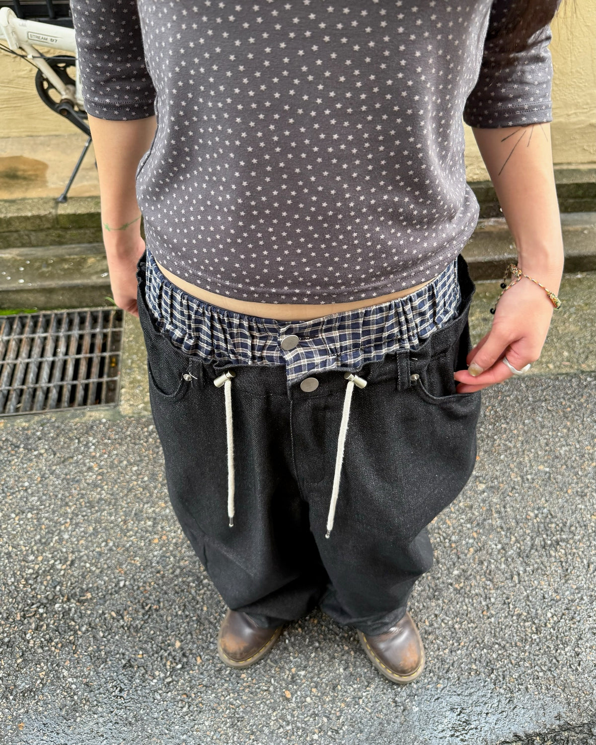 (★best) trunk layered pants (black)
