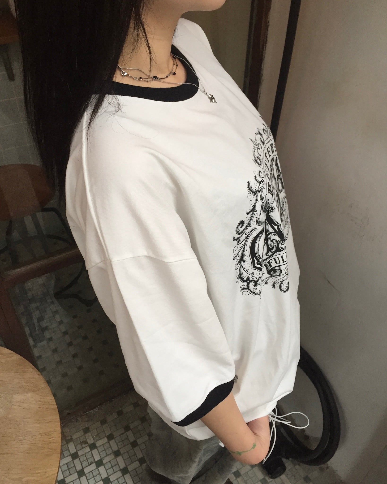callsaul vintage ringer tee (white)