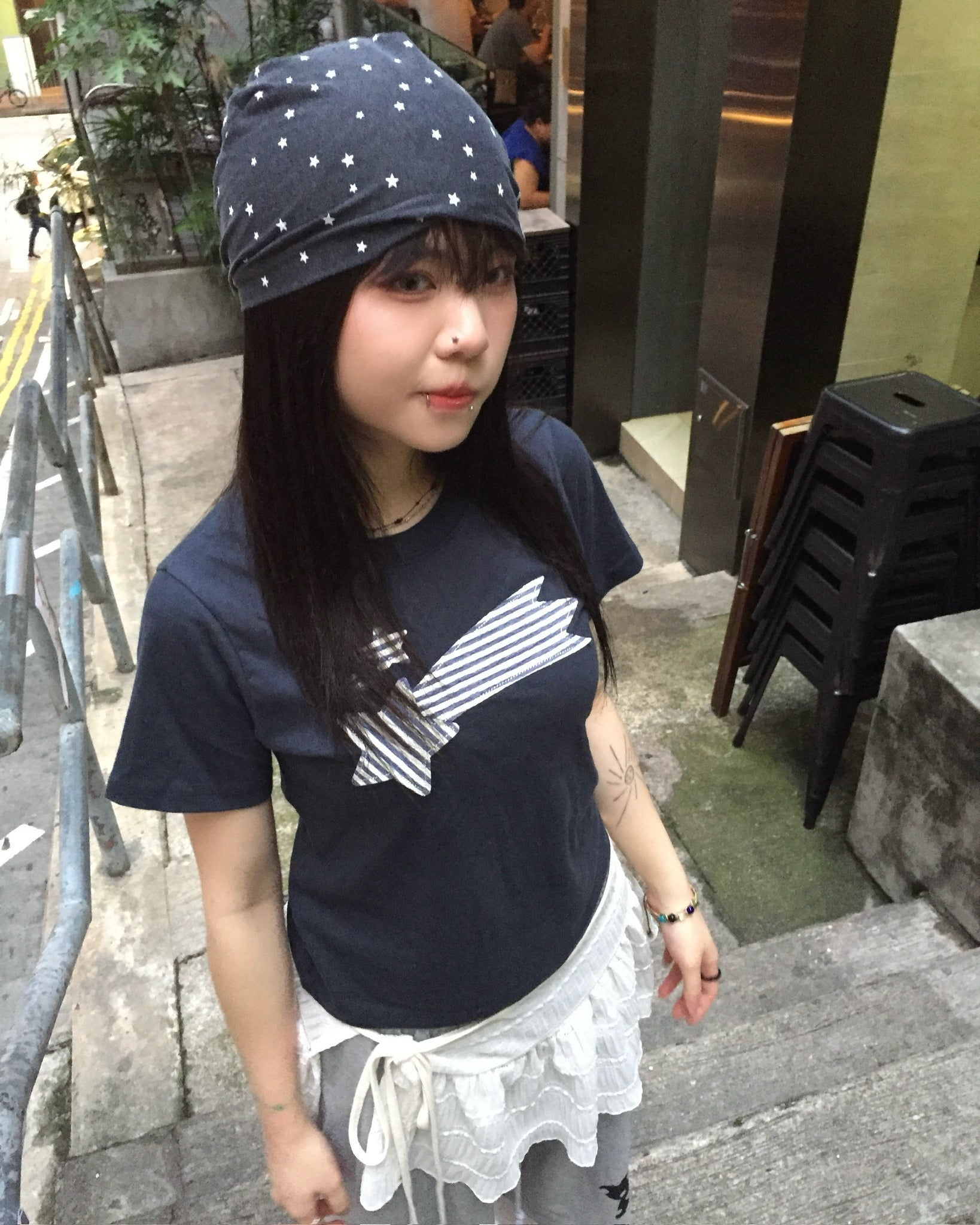 shooting star beanie (charcoal)
