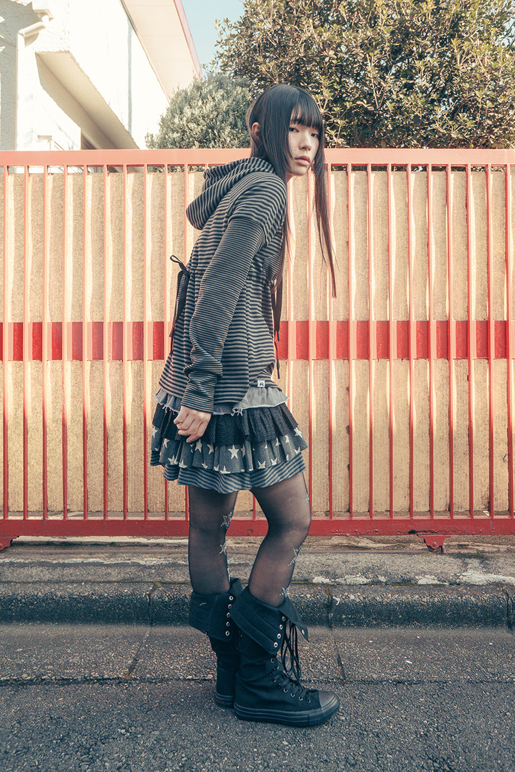 HUGYOURSKIN CANCAN LAYERED SKIRT (CHARCOAL)