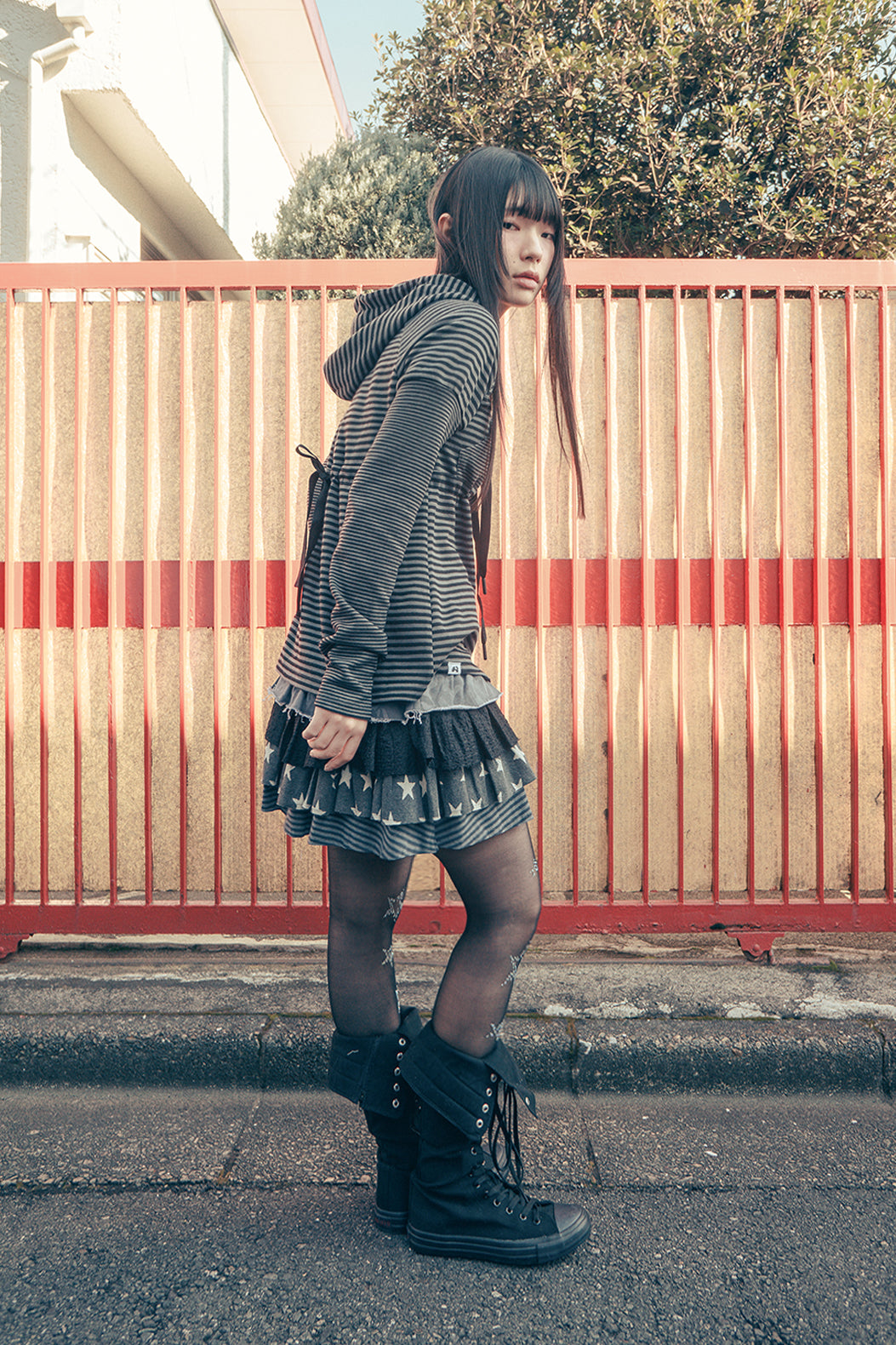 HUGYOURSKIN CANCAN LAYERED SKIRT (CHARCOAL)
