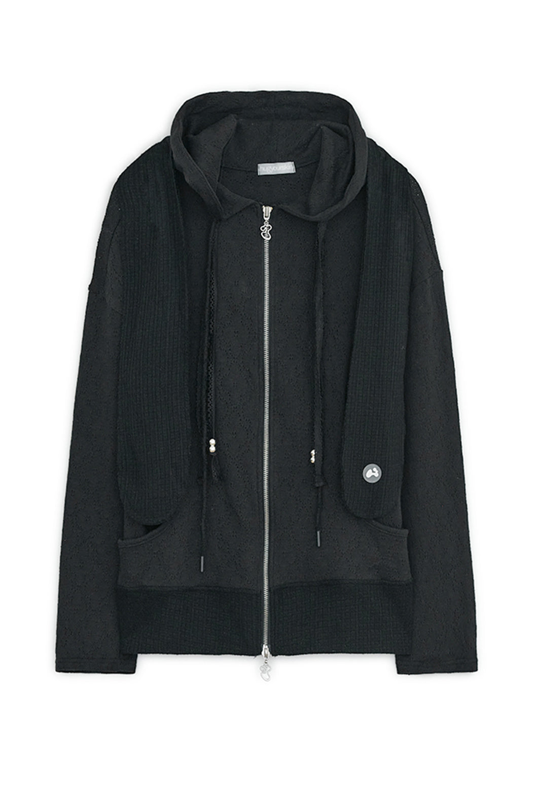 HUGYOURSKIN TOGGING HOODIE ZIP-UP (BLACK)