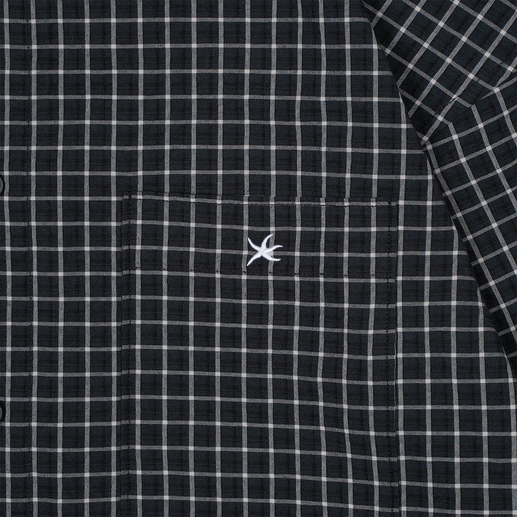 TCM MINI LOGO CHECK SHIRTS (BLACK)