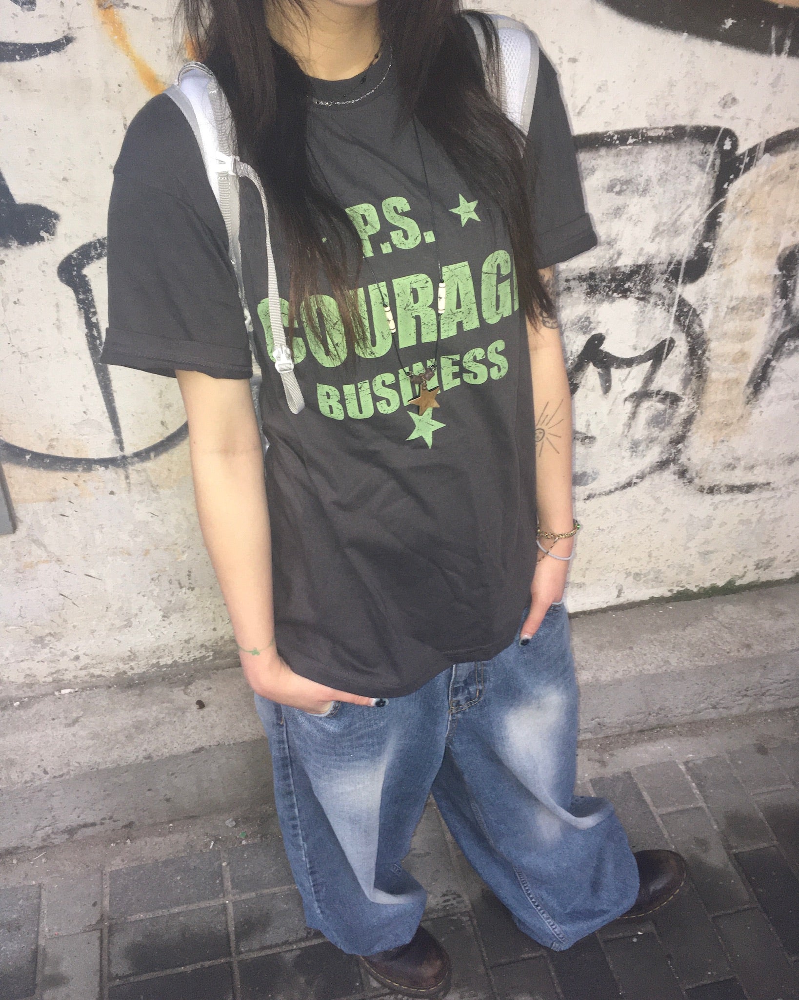 ps crop tee (charcoal)