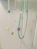 stone beaded necklace (mint)