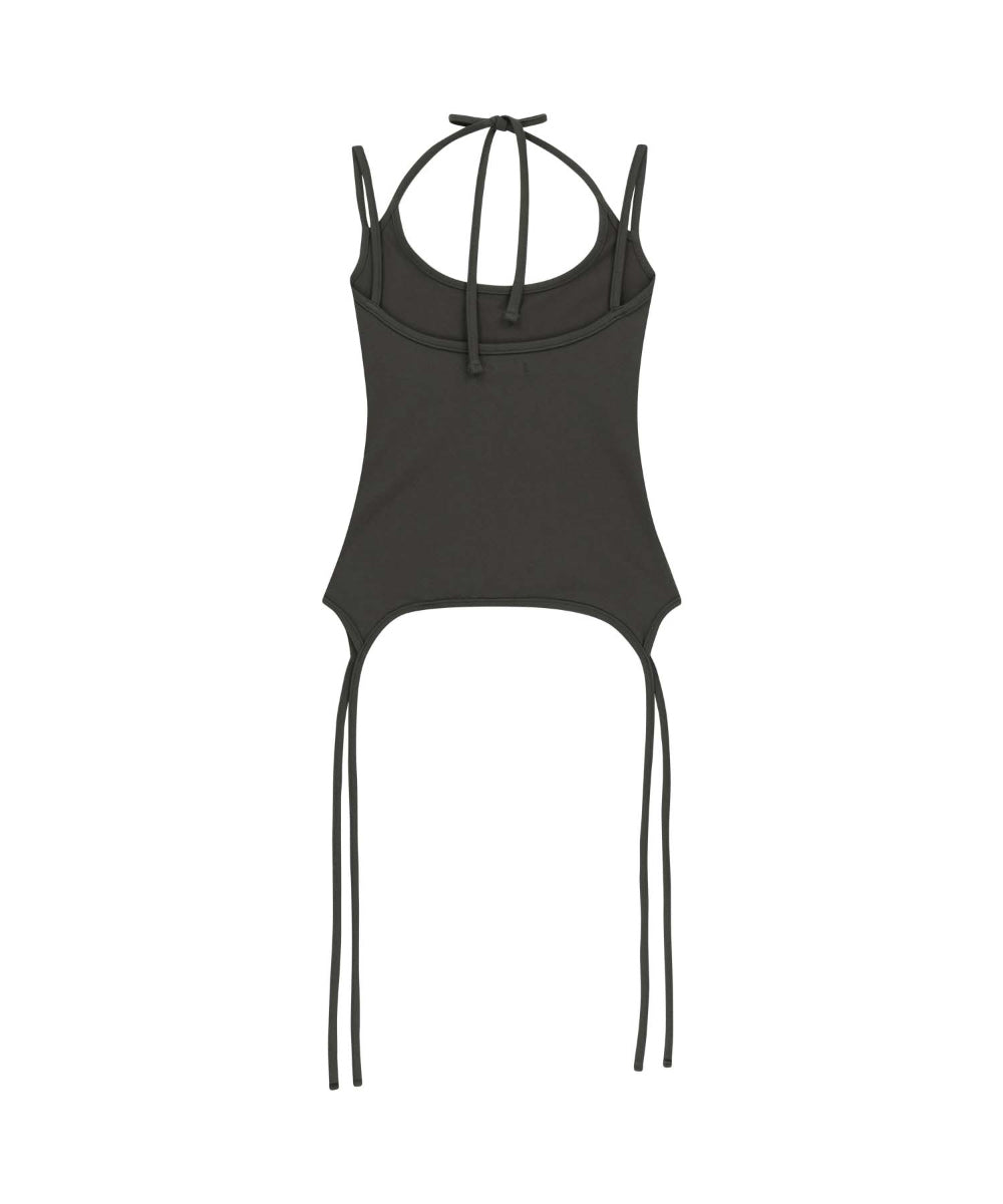 ✪【𝘱𝘳𝘦-𝘰𝘳𝘥𝘦𝘳】coyseio halter strap sleeveless (charcoal)