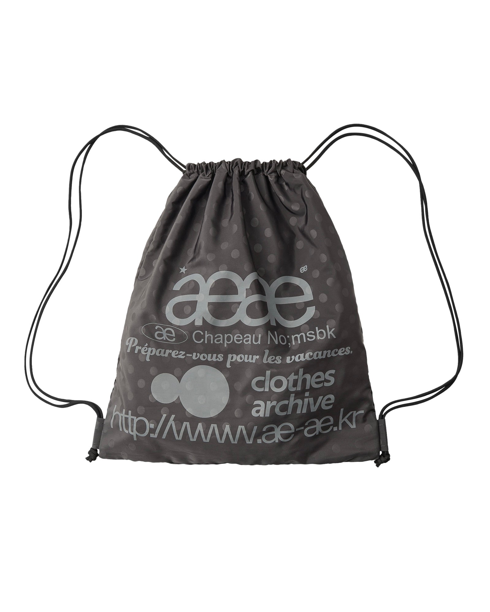 AEAE WEB LOGO DOT GYM SACK (GREY)