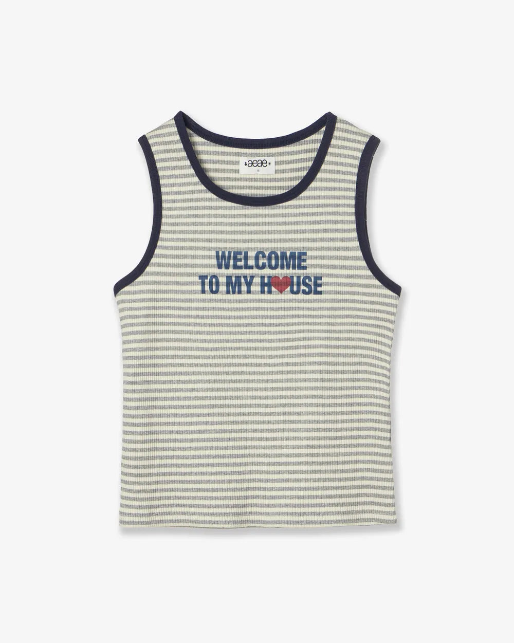 AEAE WELCOME TO MY HOUSE SLEEVELESS (GREY)