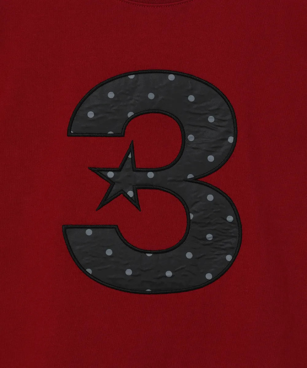 BAUF 3 LOGO DOT SLIM FIT T-SHIRT (RED)