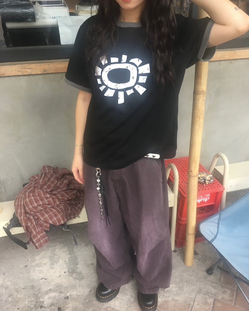 sun ringer tee (black)
