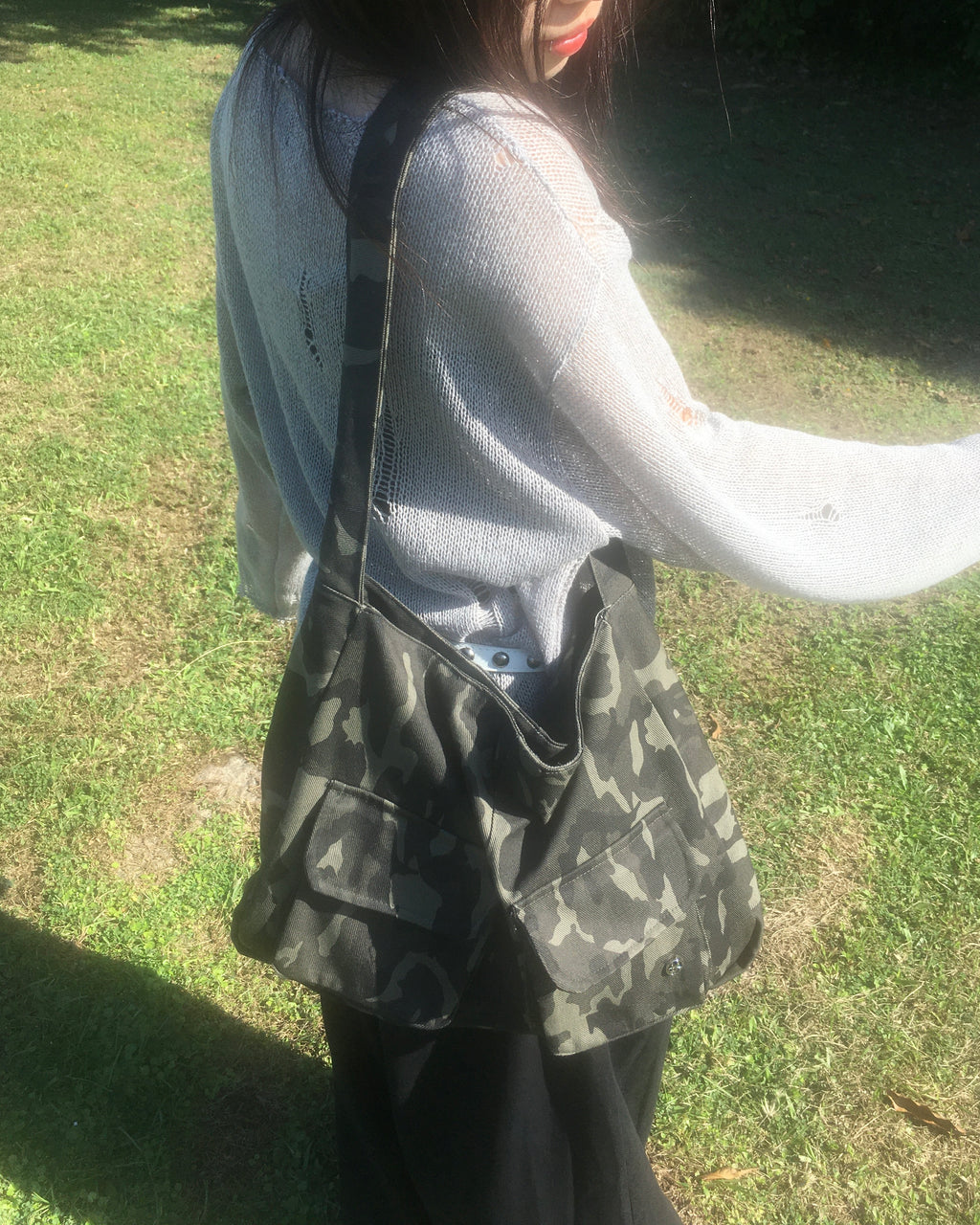 camo shoulder bag (khaki)