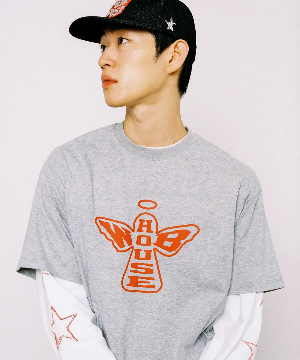 【𝘱𝘳𝘦-𝘰𝘳𝘥𝘦𝘳】Webhouse Web Angel Tee (Grey)