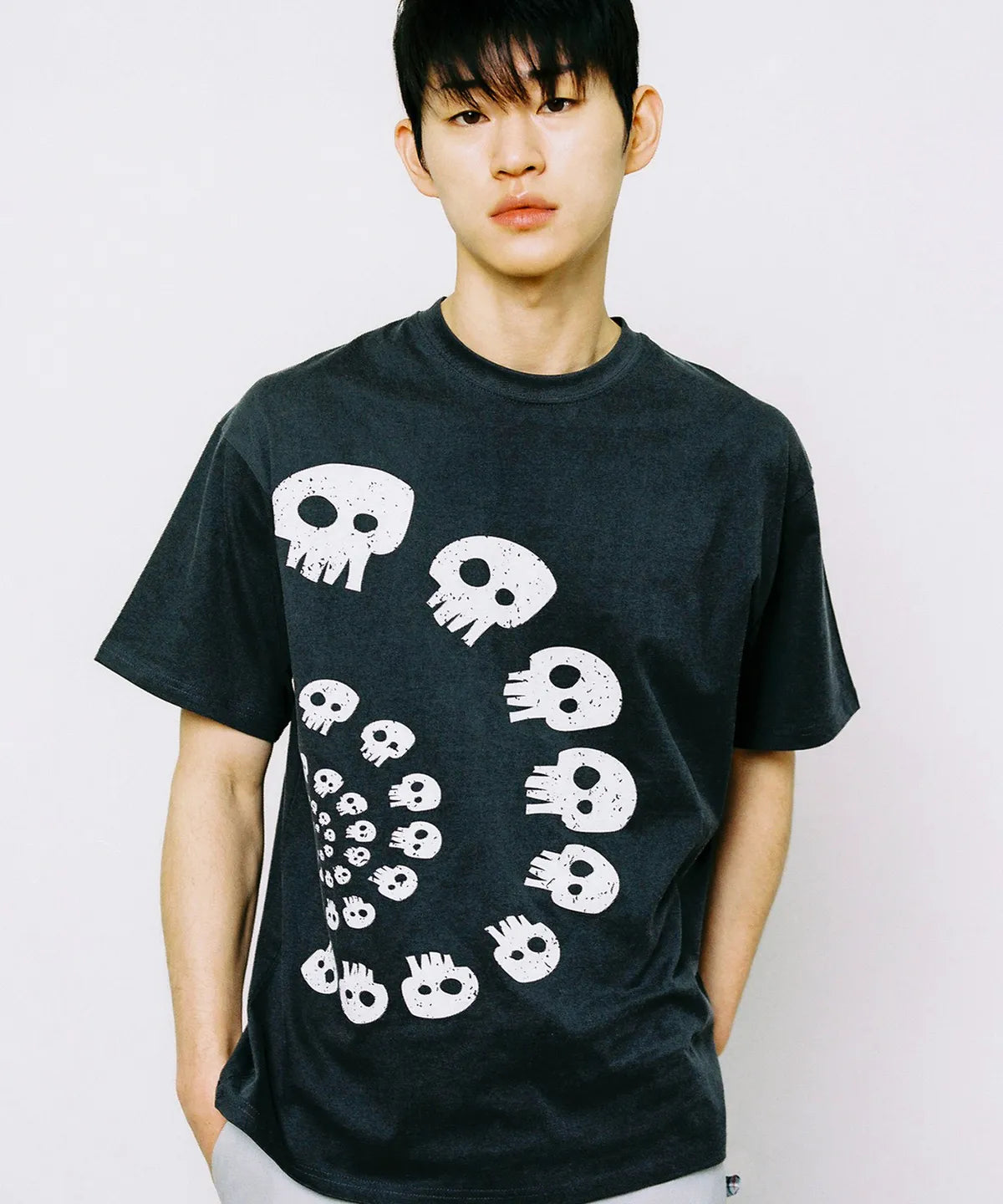 【𝘱𝘳𝘦-𝘰𝘳𝘥𝘦𝘳】Webhouse Tornado Skull Tee (Charcoal)