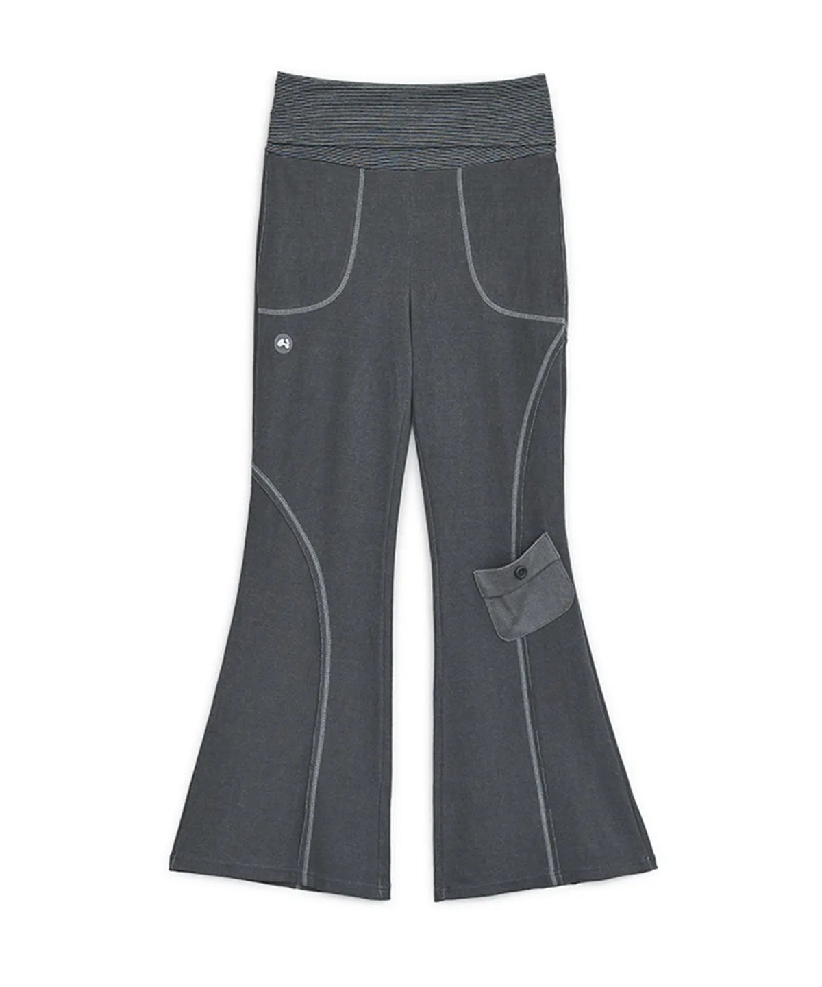 HUGYOURSKIN PIGMENT BOOTCUT PANTS (CHARCOAL)