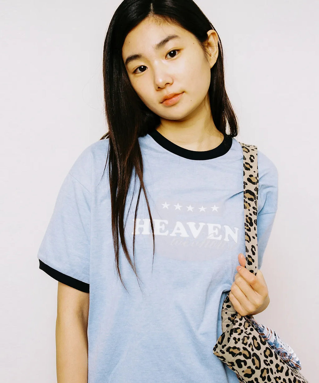 【𝘱𝘳𝘦-𝘰𝘳𝘥𝘦𝘳】Webhouse Heaven 5 Ringer Tee (Blue)